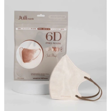 Khẩu trang 6D JULI Promask 3 lớp kháng khuẩn - Hottrend, mua 100c tặng 20c, chỉ 19.900₫ 4