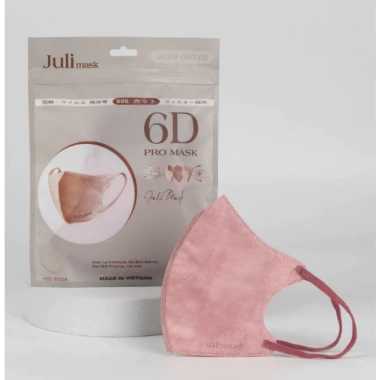 Khẩu trang 6D JULI Promask 3 lớp kháng khuẩn - Hottrend, mua 100c tặng 20c, chỉ 19.900₫ 5