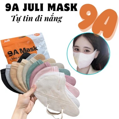 Khẩu Trang 9A JULI 5 Lớp Kháng Khuẩn, Che Kín Gò Má, Chống Nắng Tối Đa - 14.800 VNĐ