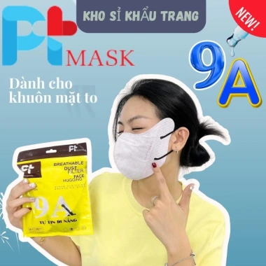 Khẩu trang 9A Phương Tuyến 50 chiếc - Che nắng toàn phần, giá sỉ 14.999 VND 2