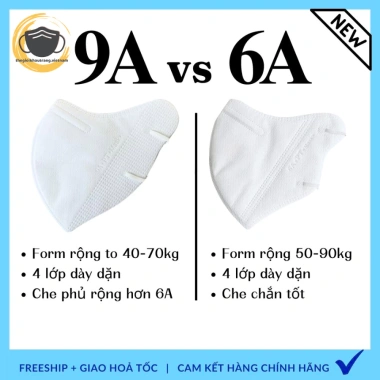 Khẩu trang 9A Phương Tuyến 50 chiếc - Che nắng toàn phần, giá sỉ 14.999 VND 4