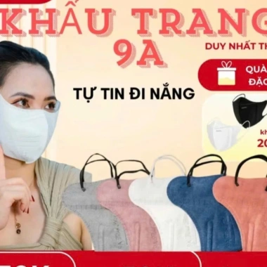 Khẩu trang 9A Thịnh Phát 5 lớp 50 chiếc - Che kín mặt, chống nắng, UV, chỉ 27k 6