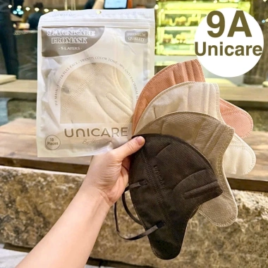 Khẩu Trang 9A Unicare 5 Lớp Lọc, Che Kín Mặt, Chống Nắng, Kháng Khuẩn - 100 Cái