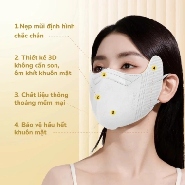 Khẩu Trang 9A Unicare Che Kín Mặt Combo 100 Chiếc Kháng Khuẩn Cao Cấp 62.000 VND