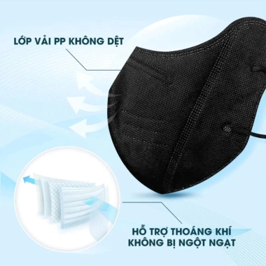 Khẩu trang 9A XL Mask 5 lớp kháng khuẩn, chống PM2.5, UV - 300 cái 65.000 5