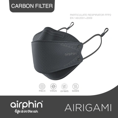 Khẩu Trang Airigami Gấp Gọn Airphin Chống Bụi Mịn, Virus, Xanh Suốt 17.500 VND