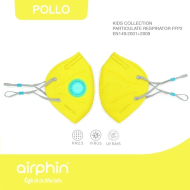 Khẩu trang Airphin FFP2 trẻ em 4 màu - Bảo vệ 95% giảm giá 14.999 VND