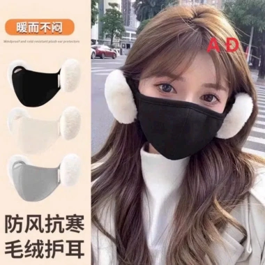 Khẩu trang bảo vệ tai lông cừu ấm, chống bụi mịn, giữ ấm mùa đông - Giá 38.999₫