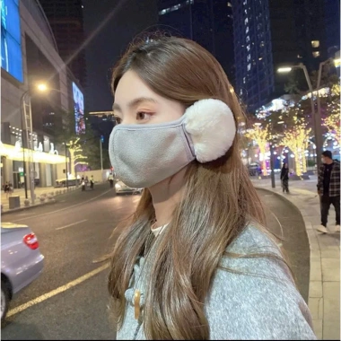 Khẩu trang bảo vệ tai lông cừu ấm, chống bụi mịn, giữ ấm mùa đông - Giá 38.999₫