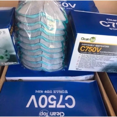 Khẩu trang C750V combo 5c van thở – Chống độc, lọc bụi, chống mùi hóa chất, chỉ 145.000₫