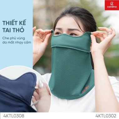 Khẩu trang CARDINA làm mát, chống UV, bông hoạt tính lọc không khí - 56.250₫