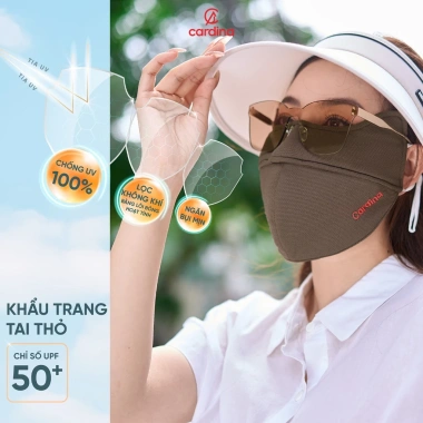 Khẩu trang CARDINA UV, bông hoạt tính lọc không khí, làm mát, che mắt nhạy cảm 50k 6 Khẩu trang CARDINA UV, bông hoạt tính lọc không khí, làm mát, che mắt nhạy cảm 50k 6