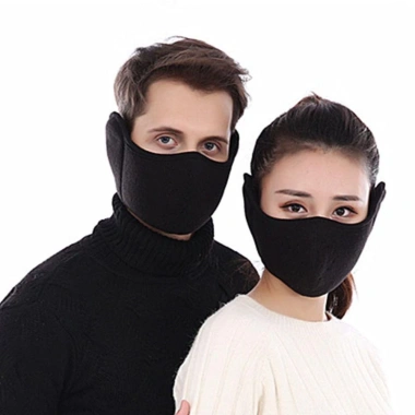 Khẩu Trang Che Nửa Mặt MKEB Giữ Ấm Thoáng Khí Chống Bụi Màu Trơn Thời Trang