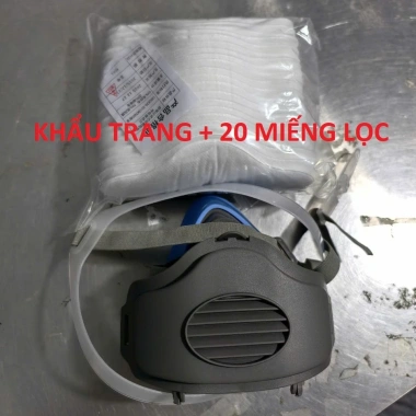 Khẩu Trang Chống Bụi Mịn 3.200 kèm 50 và 20 bông lọc, Giá ưu đãi 119.000 đồng