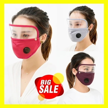 Khẩu trang chống bụi PM2.5 5 lớp van thở, kính mắt tháo rời, dùng nhiều lần 8.000 VND