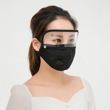 Khẩu trang chống bụi PM2.5 5 lớp van thở, kính mắt tháo rời, dùng nhiều lần 8.000 VND