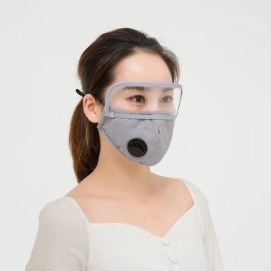 Khẩu trang chống bụi PM2.5 5 lớp van thở, kính mắt tháo rời, dùng nhiều lần 8.000 VND