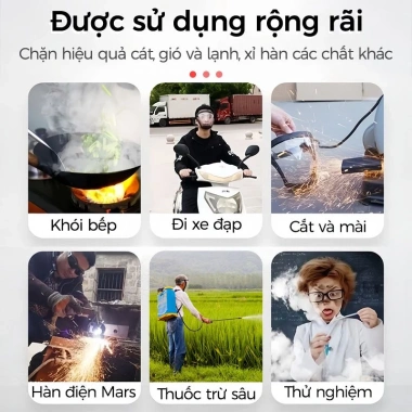 Khẩu trang chống giọt bắn, phun sương độ nét cao, chịu thấm nước, chống bụi, phù hợp phun thuốc trừ sâu - 15.800₫ 4