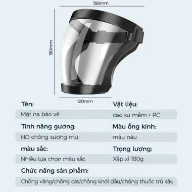 Khẩu trang chống giọt bắn, phun sương độ nét cao, chịu thấm nước, chống bụi, phù hợp phun thuốc trừ sâu - 15.800₫ 5