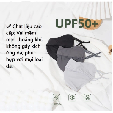 Khẩu trang chống nắng 3D lụa băng mát lạnh thoáng khí cho nam nữ đạp xe ngoài trời giá 38.000₫ 6