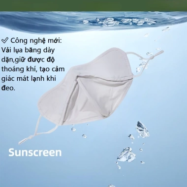 Khẩu trang chống nắng 3D lụa băng mát lạnh thoáng khí cho nam nữ đạp xe ngoài trời giá 38.000₫ 7