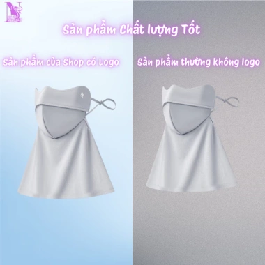 Khẩu Trang Chống Nắng Ba Chiều UV Vải Lụa Băng Phủ Mặt Vai Gáy - Giá 64.999đ
