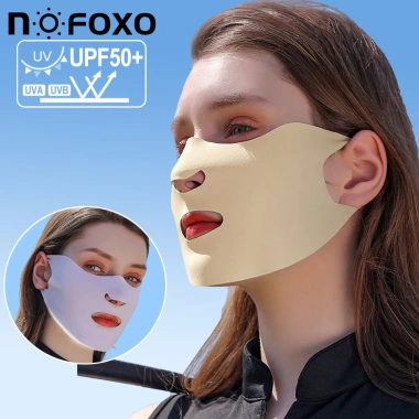Khẩu trang chống nắng NOFOXO UPF50+ - Bảo vệ khuôn mặt, thoáng khí mùa hè, giảm giá 22%