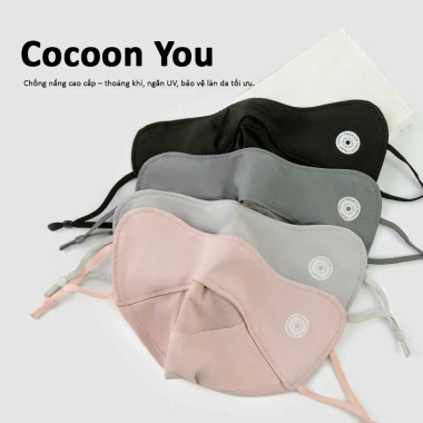 Khẩu Trang Chống Nắng Nữ Cocoon You UPF50+ Lưới Thoáng, Mềm Mịn, Che Kín Đến Mắt - 34.300đ