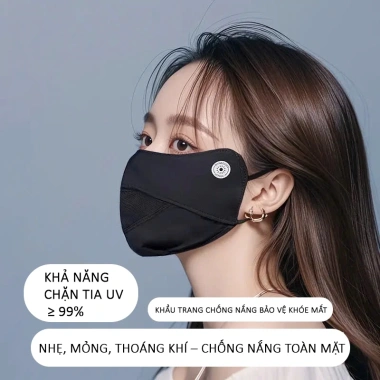 Khẩu Trang Chống Nắng Nữ Cocoon You UPF50+ Lưới Thoáng, Mềm Mịn, Che Kín Đến Mắt - 34.300đ