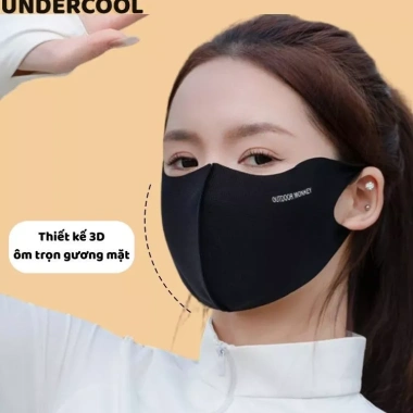 Khẩu Trang Chống Nắng Nửa Mặt UNDERCOOL UPF50+ Lỗ Thoáng Khí Nhẹ Mát Co Giãn 4 Màu 39k