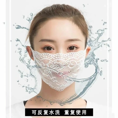 Khẩu trang chống nắng siêu mỏng ren lưới thoáng khí, giặt sạch cho nữ – 27k