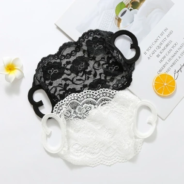 Khẩu trang chống nắng siêu mỏng ren lưới thoáng khí, giặt sạch cho nữ – 27k