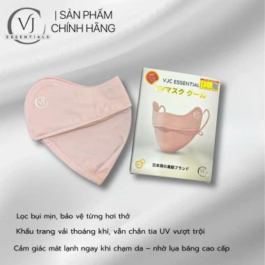 Khẩu trang chống nắng UPF50+ VJC Nhật Bản vải lụa băng cao cấp, thoáng khí, ngăn tia UV - chỉ 60.000₫ 7