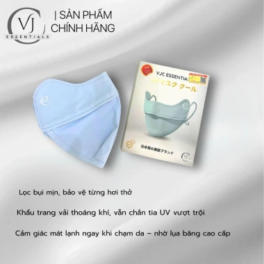 Khẩu trang chống nắng UPF50+ VJC Nhật Bản vải lụa băng cao cấp, thoáng khí, ngăn tia UV - chỉ 60.000₫ 8