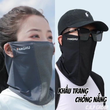 Khẩu trang chống nắng UV, che kín mặt cổ, nửa mặt nam nữ - 59.000đ