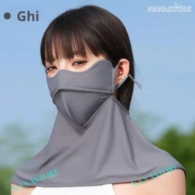Khẩu Trang Chống Nắng UV + Khăn Che Cổ Vai Gáy Nam Nữ Phụ Kiện - Bảo Vệ Toàn Diện 7