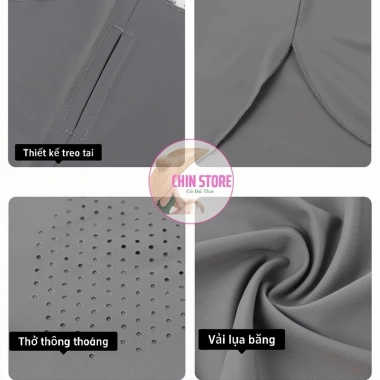 Khẩu trang chống nắng vải lụa thoáng khí mát lạnh bảo vệ mặt cổ nam nữ UV