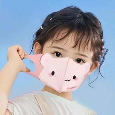 Khẩu trang chống tia UV cho bé 2-10 tuổi - Động vật ngộ nghĩnh, lỗ thoáng khí, bảo vệ da