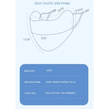 Khẩu trang chống UV cao cấp UPF 50+ thiết kế mới 2.024 – Giá 30.200₫