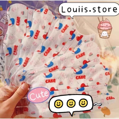Khẩu trang con cua in hình dễ thương set 10 chiếc - Giá chỉ 16.999đ Louiis
