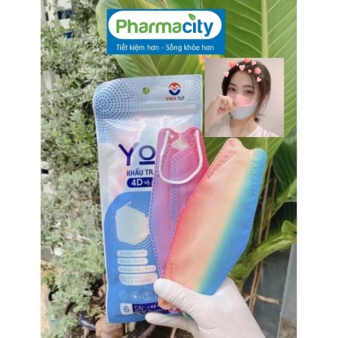 Khẩu Trang Đa Sắc Cầu Vòng Ombre KF94 4D Cao Cấp Yoki - 4 Lớp, Bịch 6 Cái, Giá 7.900₫ 2