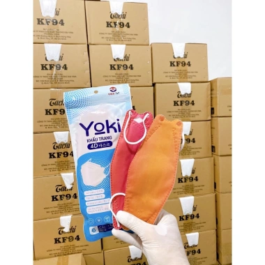 Khẩu Trang Đa Sắc Cầu Vòng Ombre KF94 4D Cao Cấp Yoki - 4 Lớp, Bịch 6 Cái, Giá 7.900₫ 8
