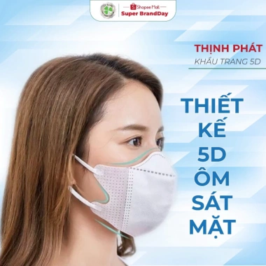 Khẩu trang đen 5D Thịnh Phát 100 chiếc - Kháng khuẩn, chống UV, túi Zip tiện lợi 5 Khẩu trang đen 5D Thịnh Phát 100 chiếc - Kháng khuẩn, chống UV, túi Zip tiện lợi 5