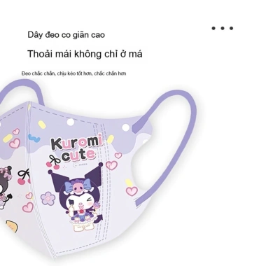 Khẩu trang dùng một lần họa tiết hoạt hình thoáng khí, đóng gói riêng lẻ cho trẻ em - 16.800 VND