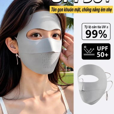 Khẩu trang fullface SINGMIN chống nắng, mịn mát, thoáng khí, điều chỉnh dây đeo, ngăn UV 99% 125k