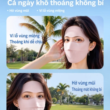 Khẩu trang fullface SINGMIN chống nắng, mịn mát, thoáng khí, điều chỉnh dây đeo, ngăn UV 99% 125k 4 Khẩu trang fullface SINGMIN chống nắng, mịn mát, thoáng khí, điều chỉnh dây đeo, ngăn UV 99% 125k 4