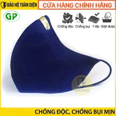 Khẩu trang GP Standard than hoạt tính chống độc, chống bụi, giặt được, quai tai