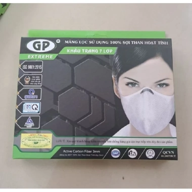 Khẩu trang GP Than hoạt tính EXTREME 7 lớp đeo gáy chính hãng chống độc chống bụi - 50.000₫
