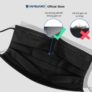 Khẩu Trang Hàn Quốc ANYGUARD 3 Lớp Ngăn Tia UV Kháng Khuẩn Da Nhạy Cảm - 30 Cái Đen 74.999 VND 5