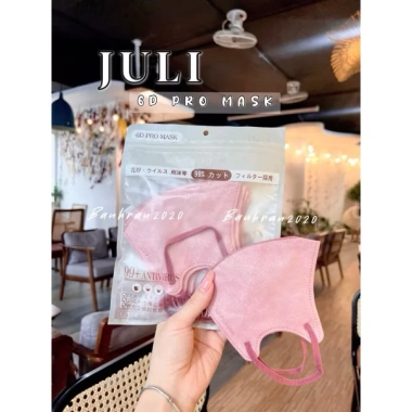 Khẩu trang JULI 6D Promask Mix 6 màu Kháng khuẩn thoải mái mua 50 tặng 10c chỉ 18.000₫ 8 Khẩu trang JULI 6D Promask Mix 6 màu Kháng khuẩn thoải mái mua 50 tặng 10c chỉ 18.000₫ 8